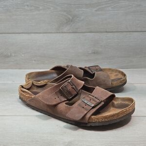 Birkenstock Mens Arizona  Suede Sandals with Buckle Straps Shoes Sz 44/11 Regula